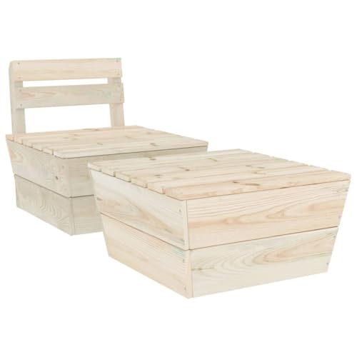 SDWEHO7 2er-Set Outdoor Sitzgruppe Balkon Lounge Möbel Outdoor Gartensofa Gartenmöbel Set Imprägniertes Fichtenholz von SDWEHO7