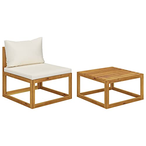 SDWEHO7 2er-Set Outdoor Sitzgruppe Balkon Lounge Möbel Outdoor Gartensofa Gartenmöbel Set mit Auflage Massivholz Akazie SDWEHO7 2er-Set Outdoor Sitzgruppe Balkon Lounge Möbel Outdoor Gartensofa Gartenmöbel Set mit Auflage Massivholz Akazie von SDWEHO7