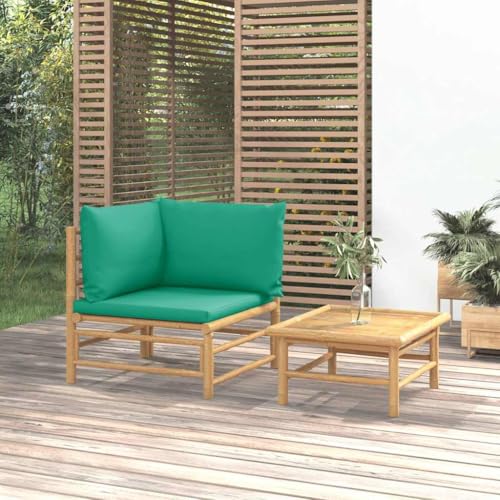 SDWEHO7 2er-Set Outdoor Sitzgruppe Balkon Lounge Möbel Outdoor Gartensofa Gartenmöbel Set mit Auflagen Bambus SDWEHO7 2er-Set Outdoor Sitzgruppe Balkon Lounge Möbel Outdoor Gartensofa Gartenmöbel Set mit Auflagen Bambus von SDWEHO7