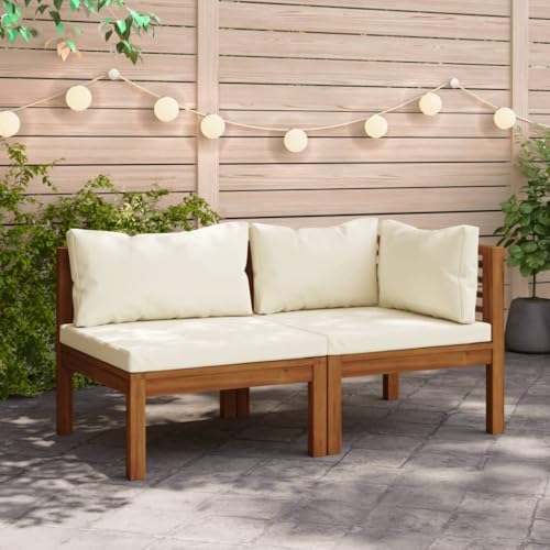 SDWEHO7 2er-Set Outdoor Sitzgruppe Balkon Lounge Möbel Outdoor Gartensofa Gartenmöbel Set mit Auflagen Massivholz Akazie SDWEHO7 2er-Set Outdoor Sitzgruppe Balkon Lounge Möbel Outdoor Gartensofa Gartenmöbel Set mit Auflagen Massivholz Akazie von SDWEHO7