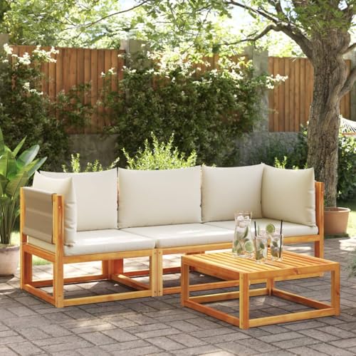 SDWEHO7 3er-Set Gartenmöbel, Outdoor Sitzgruppe mit Auflagen, Balkonmöbel Balkonset Terrassenmöbel Garten Lounge Set, Massivholz Akazie SDWEHO7 3er-Set Gartenmöbel, Outdoor Sitzgruppe mit Auflagen, Balkonmöbel Balkonset Terrassenmöbel Garten Lounge Set, Massivholz Akazie von SDWEHO7