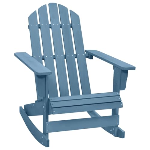 SDWEHO7 Adirondack-Schaukelstuhl, Gemütliche Gartenliege, Outdoor Stuhl für Garten, Pool, Balkon & Terrasse, Robust und langlebig, 70 x 91,5 x 92 cm Massivholz Tanne Blau von SDWEHO7