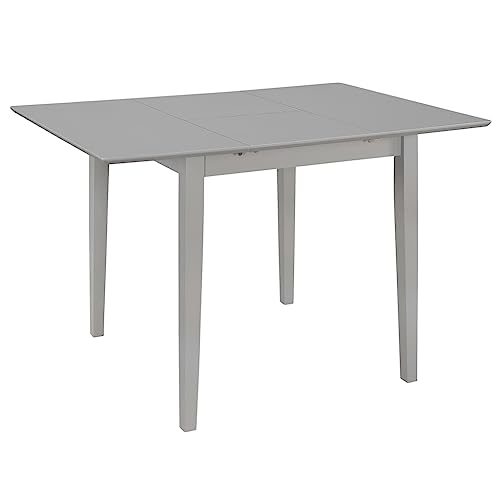 SDWEHO7 Ausziehbarer Esstisch, Küchentisch, Esszimmertische, Moderner Stil für Esszimmer, Wohnzimmer, Robust und langlebig, (80-120) x 80 x 74 cm Grau MDF von SDWEHO7