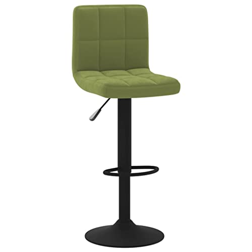 SDWEHO7 Barhocker, Höhenverstellbare Drehbare Barstühl, Küchenstühle mit Rückenlehne und Fußstütze für Esszimmer, Tresen, 40x47x(90-111) cm Hellgrün Samt von SDWEHO7
