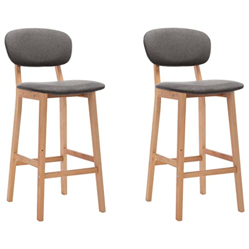 SDWEHO7 Barhocker 2er Set, Loungesessel mit Rückenlehne & Fußstütze für Esszimmer, Küche, Bistro, Robust und langlebig, 45x47x92 cm Hellgrau Stoff, Buchenholz SDWEHO7 Barhocker 2er Set, Loungesessel mit Rückenlehne & Fußstütze für Esszimmer, Küche, Bistro, Robust und langlebig, 45x47x92 cm Hellgrau Stoff, Buchenholz von SDWEHO7