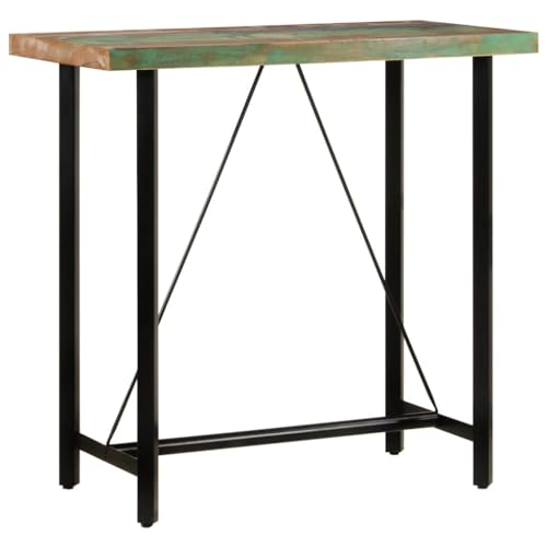 SDWEHO7 Bartisch, Kleiner Esstisch, Moderner Hochtisch für Küche, Esszimmer, Eingang, Einfach zu montieren, Robust und langlebig, 110x55x107 cm Altholz Massiv und Eisen SDWEHO7 Bartisch, Kleiner Esstisch, Moderner Hochtisch für Küche, Esszimmer, Eingang, Einfach zu montieren, Robust und langlebig, 110x55x107 cm Altholz Massiv und Eisen von SDWEHO7