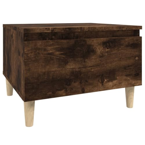 SDWEHO7 Beistelltisch Couchtisch Sofatisch Kleiner Wohnzimmertisch mit 1 Schublade, Schmaler Nachttisch für kleine Räume, Räuchereiche 50x46x35 cm Holzwerkstoff SDWEHO7 Beistelltisch Couchtisch Sofatisch Kleiner Wohnzimmertisch mit 1 Schublade, Schmaler Nachttisch für kleine Räume, Räuchereiche 50x46x35 cm Holzwerkstoff von SDWEHO7