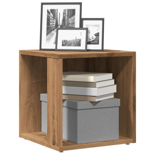 SDWEHO7 Beistelltisch mit Ablagefläche, Kleiner Tisch, Schmaler Couchtisch, für Wohnzimmer, Schlafzimmer, Büro, Artisan-Eiche 33x33x34 cm Holzwerkstoff SDWEHO7 Beistelltisch mit Ablagefläche, Kleiner Tisch, Schmaler Couchtisch, für Wohnzimmer, Schlafzimmer, Büro, Artisan-Eiche 33x33x34 cm Holzwerkstoff von SDWEHO7
