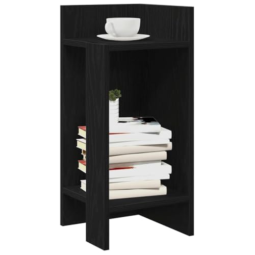 SDWEHO7 Beistelltische 2er Set, Kleiner Tisch mit Ablage, Couchtisch, für Wohnzimmer, Schlafzimmer, Büro, Schwarz 25,5x27x60 cm von SDWEHO7