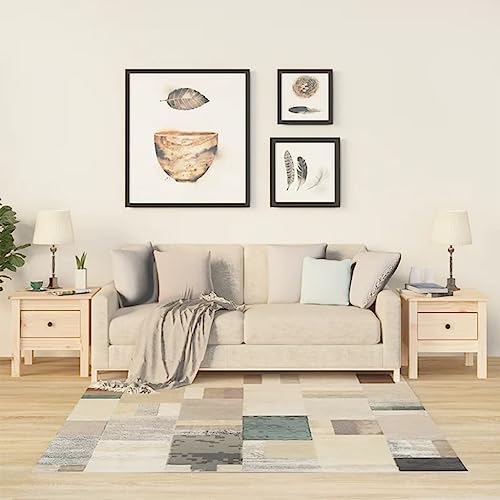 SDWEHO7 Beistelltische 2er Set, mit Schubladen, Nachtschrank für Schlafzimmer, Wohnzimmer, 40x40x39 cm Massivholz Kiefer von SDWEHO7