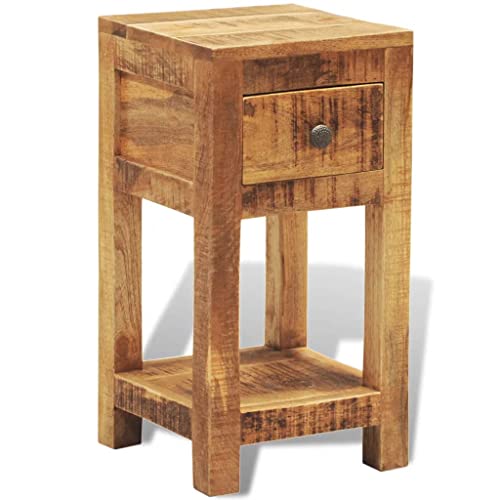 SDWEHO7 Braun Nachttisch, Beistelltisch mit 1 Schublade und 1 Offenem Fach,für Schlafzimmer Wohnzimmer, Massivholz Mango 30 x 30 x 58 cm SDWEHO7 Braun Nachttisch, Beistelltisch mit 1 Schublade und 1 Offenem Fach,für Schlafzimmer Wohnzimmer, Massivholz Mango 30 x 30 x 58 cm von SDWEHO7