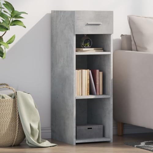 Buffet Sideboard mit 1 Schublade und 3 Fächern, Modernes Beistellschrank Flurschrank Aufbewahrungsschrank für Schlafzimmer Wohnzimmer, Betongrau 30x42,5x93 cm Holzwerkstoff Buffet Sideboard mit 1 Schublade und 3 Fächern, Modernes Beistellschrank Flurschrank Aufbewahrungsschrank für Schlafzimmer Wohnzimmer, Betongrau 30x42,5x93 cm Holzwerkstoff von SDWEHO7