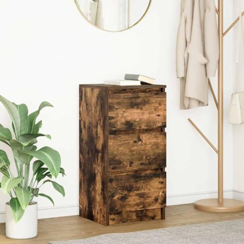 Buffet Sideboard mit 3 Schubladen, Modernes Beistellschrank Flurschrank Aufbewahrungsschrank für Schlafzimmer Wohnzimmer, Räuchereiche 37,5x35x76 cm Holzwerkstoff Buffet Sideboard mit 3 Schubladen, Modernes Beistellschrank Flurschrank Aufbewahrungsschrank für Schlafzimmer Wohnzimmer, Räuchereiche 37,5x35x76 cm Holzwerkstoff von SDWEHO7