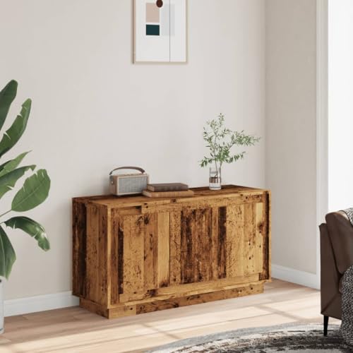 Buffet Sideboard mit Stauraum, Beistellschrank Flurschrank Aufbewahrungsschrank für Schlafzimmer Wohnzimmer, Altholz-Optik 102x35x55 cm Holzwerkstoff von SDWEHO7