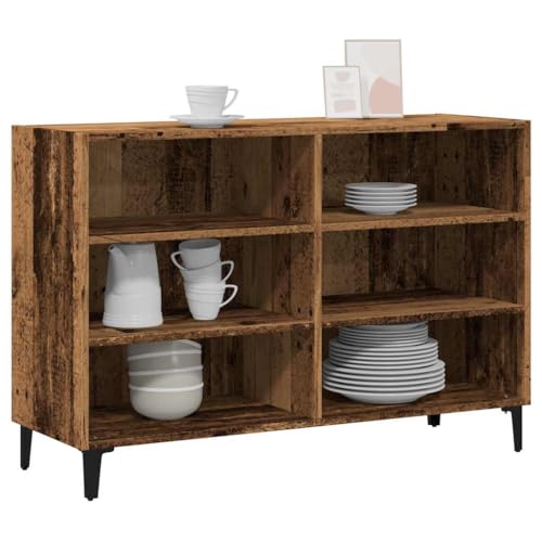 Buffet Sideboard mit Stauraum, Beistellschrank Flurschrank Aufbewahrungsschrank für Schlafzimmer Wohnzimmer, Altholz-Optik 103,5x35x70 cm Holzwerkstoff von SDWEHO7