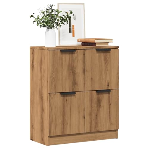 Buffet Sideboard mit Stauraum, Beistellschrank Flurschrank Aufbewahrungsschrank für Schlafzimmer Wohnzimmer, Artisan-Eiche 60x30x70 cm Holzwerkstoff von SDWEHO7