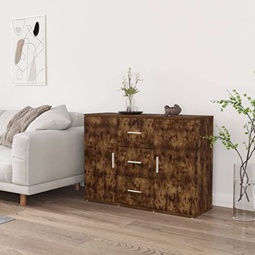 SDWEHO7 Buffet Sideboard mit Stauraum, Beistellschrank Flurschrank Aufbewahrungsschrank für Schlafzimmer Wohnzimmer, Räuchereiche 91x29,5x65 cm Holzwerkstoff SDWEHO7 Buffet Sideboard mit Stauraum, Beistellschrank Flurschrank Aufbewahrungsschrank für Schlafzimmer Wohnzimmer, Räuchereiche 91x29,5x65 cm Holzwerkstoff von SDWEHO7