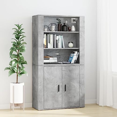 Buffet Sideboards mit Stauraum, Küchenschrank Buffetschrank Beistellschrank für Küche, Esszimmer, Wohnzimmer, Betongrau Holzwerkstoff Buffet Sideboards mit Stauraum, Küchenschrank Buffetschrank Beistellschrank für Küche, Esszimmer, Wohnzimmer, Betongrau Holzwerkstoff von SDWEHO7