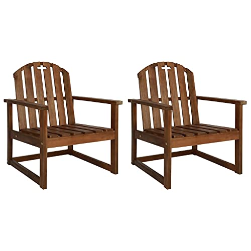 SDWEHO7 Garten-Armlehnstühle 2er Set, Freizeitstuhl, Outdoor Stühle für Balkon, Terrasse, Patio, Robust und langlebig, Leicht zu reinigen, 60 x 63 x 79 cm Massivholz Akazie SDWEHO7 Garten-Armlehnstühle 2er Set, Freizeitstuhl, Outdoor Stühle für Balkon, Terrasse, Patio, Robust und langlebig, Leicht zu reinigen, 60 x 63 x 79 cm Massivholz Akazie von SDWEHO7