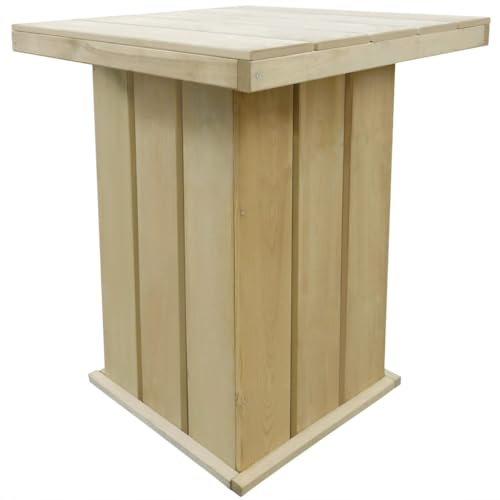 SDWEHO7 Garten Bartisch Stehtisch Bistrotisch Multifunktional Gartentisch Gartenmöbel, 75x75x110 cm Kiefernholz Imprägniert von SDWEHO7