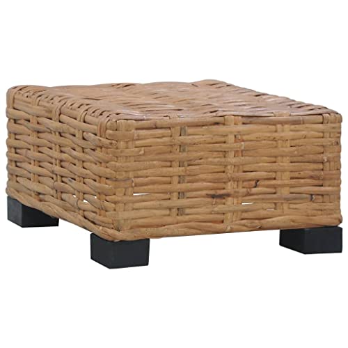 SDWEHO7 Garten Couchtisch Gartentisch Beistelltisch Balkontisch Teetisch Kaffeetisch Terrassentisch Outdoor Tisch Gartenmöbel, 47x47x28 cm Rattan Natur von SDWEHO7