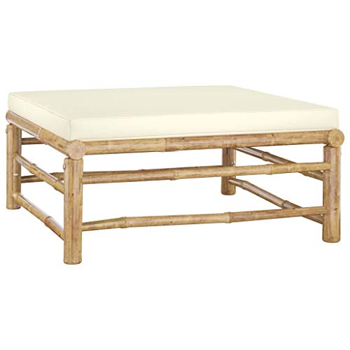 SDWEHO7 Garten Hocker mit Auflage, Outdoor Sitzfläche Balkon Lounge Sitzhocker Fußhocker Fußablage Fußstütze Gartenmöbel, Bambus SDWEHO7 Garten Hocker mit Auflage, Outdoor Sitzfläche Balkon Lounge Sitzhocker Fußhocker Fußablage Fußstütze Gartenmöbel, Bambus von SDWEHO7