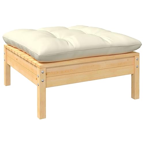 SDWEHO7 Garten Hocker mit Auflage, Outdoor Sitzfläche Balkon Lounge Sitzhocker Fußhocker Fußablage Fußstütze Gartenmöbel, Massivholz Kiefer SDWEHO7 Garten Hocker mit Auflage, Outdoor Sitzfläche Balkon Lounge Sitzhocker Fußhocker Fußablage Fußstütze Gartenmöbel, Massivholz Kiefer von SDWEHO7