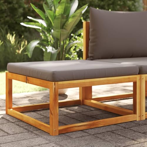 SDWEHO7 Garten Hocker mit Kissen, Outdoor Sitzfläche Balkon Lounge Sitzhocker Fußhocker Fußablage Fußstütze Gartenmöbel, 65x65x29 cm Massivholz Akazie SDWEHO7 Garten Hocker mit Kissen, Outdoor Sitzfläche Balkon Lounge Sitzhocker Fußhocker Fußablage Fußstütze Gartenmöbel, 65x65x29 cm Massivholz Akazie von SDWEHO7