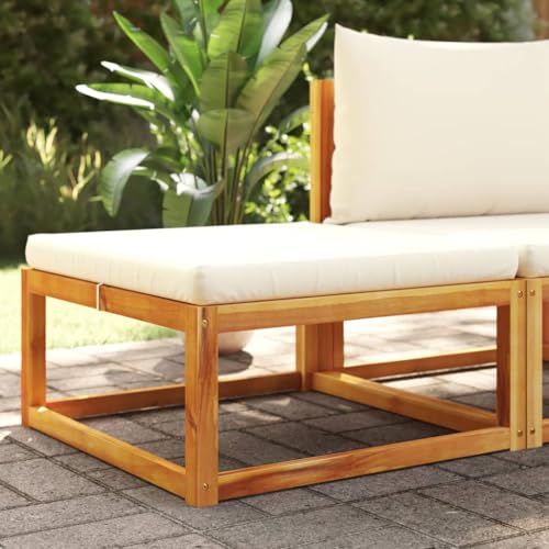 SDWEHO7 Garten Hocker mit Kissen, Outdoor Sitzfläche Balkon Lounge Sitzhocker Fußhocker Fußablage Fußstütze Gartenmöbel, 65x65x29 cm Massivholz Akazie SDWEHO7 Garten Hocker mit Kissen, Outdoor Sitzfläche Balkon Lounge Sitzhocker Fußhocker Fußablage Fußstütze Gartenmöbel, 65x65x29 cm Massivholz Akazie von SDWEHO7