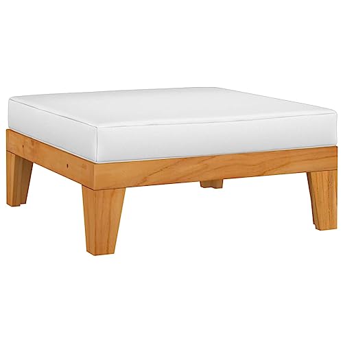 SDWEHO7 Garten Hocker mit Kissen, Outdoor Sitzfläche Balkon Lounge Sitzhocker Fußhocker Fußablage Fußstütze Gartenmöbel, Akazie Massivholz SDWEHO7 Garten Hocker mit Kissen, Outdoor Sitzfläche Balkon Lounge Sitzhocker Fußhocker Fußablage Fußstütze Gartenmöbel, Akazie Massivholz von SDWEHO7
