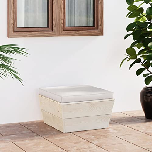 SDWEHO7 Garten Hocker mit Kissen, Outdoor Sitzfläche Balkon Lounge Sitzhocker Fußhocker Fußablage Fußstütze Gartenmöbel, Imprägniertes Fichtenholz SDWEHO7 Garten Hocker mit Kissen, Outdoor Sitzfläche Balkon Lounge Sitzhocker Fußhocker Fußablage Fußstütze Gartenmöbel, Imprägniertes Fichtenholz von SDWEHO7