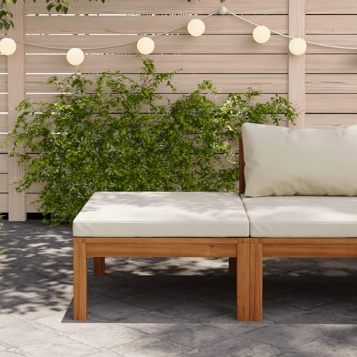 SDWEHO7 Garten Hocker mit Kissen, Outdoor Sitzfläche Balkon Lounge Sitzhocker Fußhocker Fußablage Fußstütze Gartenmöbel, Massivholz Akazie SDWEHO7 Garten Hocker mit Kissen, Outdoor Sitzfläche Balkon Lounge Sitzhocker Fußhocker Fußablage Fußstütze Gartenmöbel, Massivholz Akazie von SDWEHO7