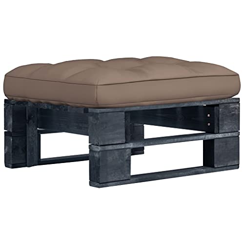 SDWEHO7 Garten Hocker mit Kissen, Outdoor Sitzfläche Balkon Lounge Sitzhocker Fußhocker Fußablage Fußstütze Gartenmöbel, Schwarz Imprägniertes Kiefernholz SDWEHO7 Garten Hocker mit Kissen, Outdoor Sitzfläche Balkon Lounge Sitzhocker Fußhocker Fußablage Fußstütze Gartenmöbel, Schwarz Imprägniertes Kiefernholz von SDWEHO7