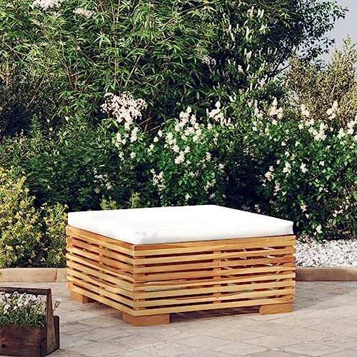 SDWEHO7 Gartenhocker Sitzhocker Outdoor Modular Hocker Fußhocker Lounge Hocker Fußhocker mit Creme Kissen Massivholz Teak SDWEHO7 Gartenhocker Sitzhocker Outdoor Modular Hocker Fußhocker Lounge Hocker Fußhocker mit Creme Kissen Massivholz Teak von SDWEHO7