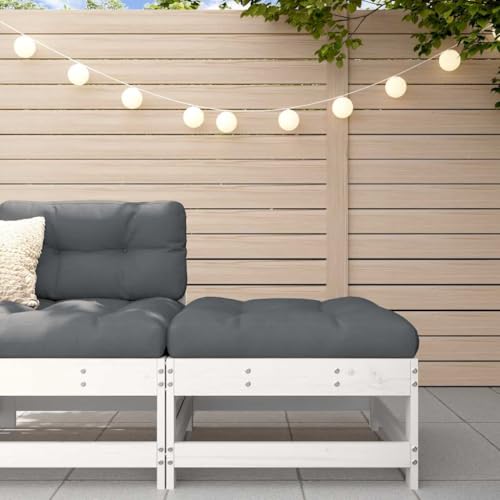 SDWEHO7 Gartenhocker Sitzhocker Outdoor Modular Hocker Fußhocker Lounge Hocker Fußhocker mit Kissen Weiß Massivholz Kiefer SDWEHO7 Gartenhocker Sitzhocker Outdoor Modular Hocker Fußhocker Lounge Hocker Fußhocker mit Kissen Weiß Massivholz Kiefer von SDWEHO7