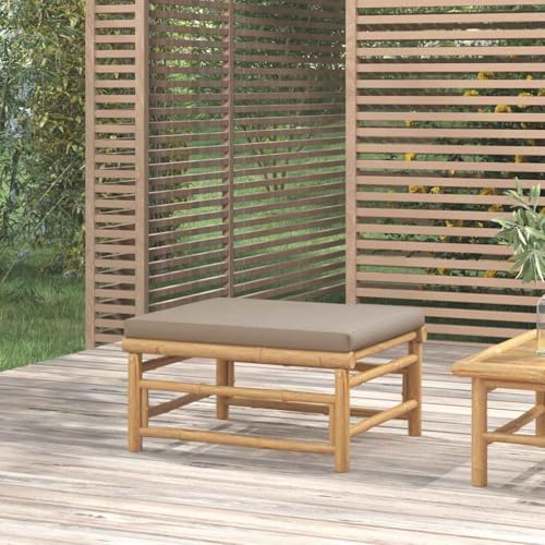 SDWEHO7 Gartenhocker Sitzhocker Outdoor Modular Hocker Fußhocker Lounge Hocker Fußhocker mit Taupe Kissen Bambus SDWEHO7 Gartenhocker Sitzhocker Outdoor Modular Hocker Fußhocker Lounge Hocker Fußhocker mit Taupe Kissen Bambus von SDWEHO7