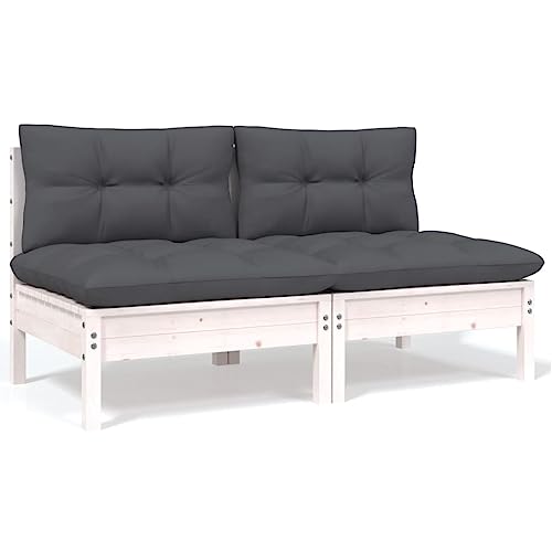 SDWEHO7 Gartensofa 2 Sitzer Lounge Sofa Outdoor Gartenmöbel Terrassensofa Gartenbank Gartenlounge Sofa mit Kissen Weiß Massivholz Kiefer SDWEHO7 Gartensofa 2 Sitzer Lounge Sofa Outdoor Gartenmöbel Terrassensofa Gartenbank Gartenlounge Sofa mit Kissen Weiß Massivholz Kiefer von SDWEHO7