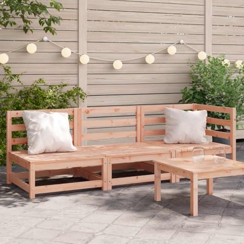 SDWEHO7 Gartensofa 3 Sitzer Lounge Sofa Outdoor Gartenmöbel Terrassensofa Gartenbank Gartenlounge Sofa, Massivholz Douglasie von SDWEHO7