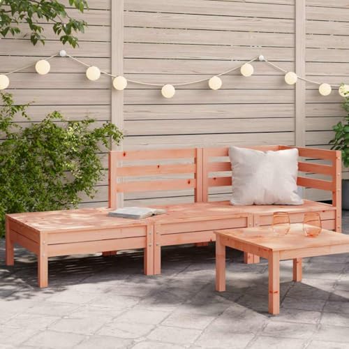 SDWEHO7 Gartensofa 3 Sitzer Lounge Sofa Outdoor Gartenmöbel Terrassensofa Gartenbank Gartenlounge Sofa, Massivholz Douglasie von SDWEHO7