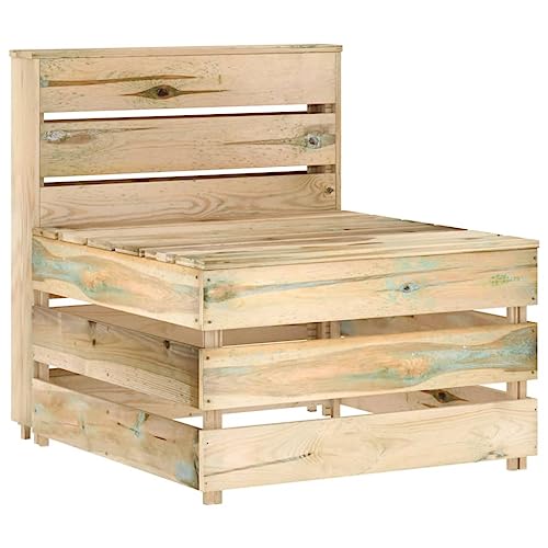 SDWEHO7 Gartensofa Lounge Sofa Outdoor Gartenmöbel Einzelsofa Mittelsofa Gartenstuhl Terrassensofa Gartenlounge Sofa, Kiefernholz Imprägniert von SDWEHO7