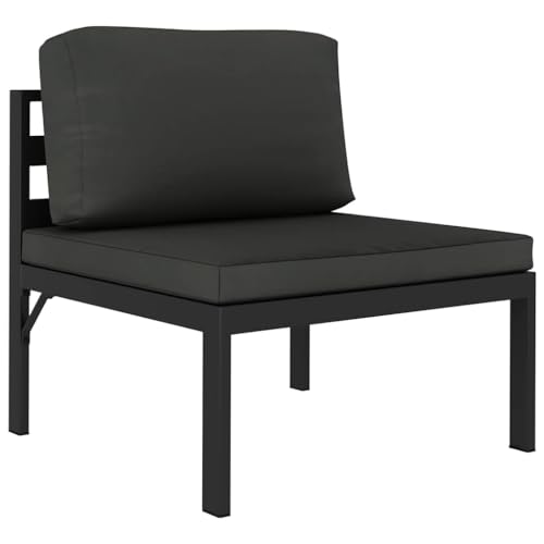 SDWEHO7 Gartensofa Lounge Sofa mit Auflagen, Outdoor Gartenmöbel Einzelsofa Mittelsofa Gartenstuhl Terrassensofa Gartenlounge Sofa, Aluminium 64,5 x 70 x 64,5 cm von SDWEHO7