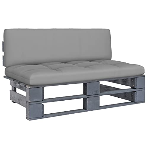 SDWEHO7 Gartensofa Lounge Sofa mit Kissen, Outdoor Gartenmöbel Einzelsofa Mittelsofa Gartenstuhl Terrassensofa Gartenlounge Sofa, Imprägniertes Kiefernholz Grau SDWEHO7 Gartensofa Lounge Sofa mit Kissen, Outdoor Gartenmöbel Einzelsofa Mittelsofa Gartenstuhl Terrassensofa Gartenlounge Sofa, Imprägniertes Kiefernholz Grau von SDWEHO7