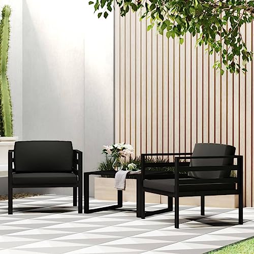 SDWEHO7 Gartensofas 2er-Set Lounge Sofa Outdoor Stuhl Gartenmöbel Terrassensofa Gartenlounge Sofa mit Kissen, Aluminium Anthrazit SDWEHO7 Gartensofas 2er-Set Lounge Sofa Outdoor Stuhl Gartenmöbel Terrassensofa Gartenlounge Sofa mit Kissen, Aluminium Anthrazit von SDWEHO7