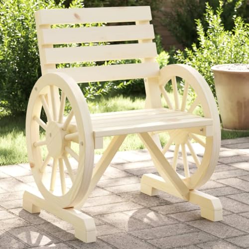 SDWEHO7 Gartenstühle 2er Set Outdoor Stuhl Gartenstuhl Esszimmerstuhl Balkon Terrasse Bistrostuhl, 58x58x78,5 cm Massivholz Tanne von SDWEHO7