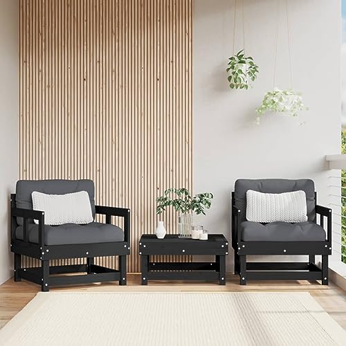 SDWEHO7 Gartenstühle 2er Set Outdoor Stuhl Gartenstuhl Esszimmerstuhl Balkon Terrasse Bistrostuhl, Schwarz Massivholz Kiefer SDWEHO7 Gartenstühle 2er Set Outdoor Stuhl Gartenstuhl Esszimmerstuhl Balkon Terrasse Bistrostuhl, Schwarz Massivholz Kiefer von SDWEHO7