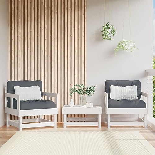 SDWEHO7 Gartenstühle 2er Set Outdoor Stuhl Gartenstuhl Esszimmerstuhl Balkon Terrasse Bistrostuhl, Weiß Massivholz Kiefer SDWEHO7 Gartenstühle 2er Set Outdoor Stuhl Gartenstuhl Esszimmerstuhl Balkon Terrasse Bistrostuhl, Weiß Massivholz Kiefer von SDWEHO7