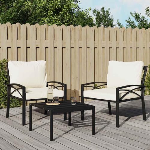 SDWEHO7 Gartenstühle 2er Set Outdoor Stuhl mit Kissen, Gartenstuhl Esszimmerstuhl Balkon Terrasse Bistrostuhl, 68x76x79 cm Stahl SDWEHO7 Gartenstühle 2er Set Outdoor Stuhl mit Kissen, Gartenstuhl Esszimmerstuhl Balkon Terrasse Bistrostuhl, 68x76x79 cm Stahl von SDWEHO7