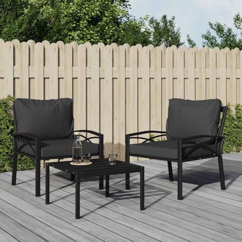 SDWEHO7 Gartenstühle 2er Set Outdoor Stuhl mit Kissen, Gartenstuhl Esszimmerstuhl Balkon Terrasse Bistrostuhl, 68x76x79 cm Stahl SDWEHO7 Gartenstühle 2er Set Outdoor Stuhl mit Kissen, Gartenstuhl Esszimmerstuhl Balkon Terrasse Bistrostuhl, 68x76x79 cm Stahl von SDWEHO7