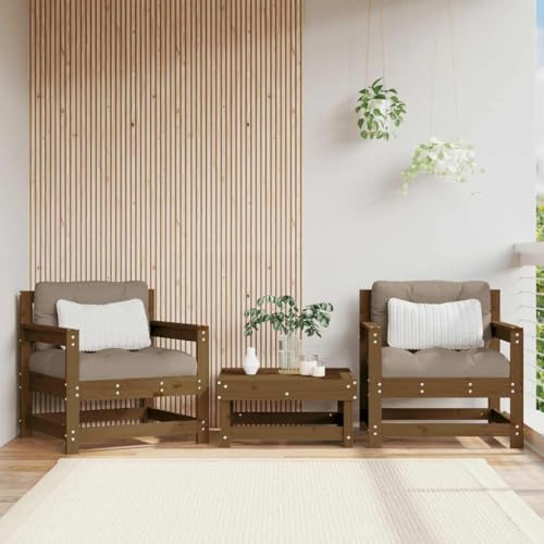 SDWEHO7 Gartenstühle 2er Set Outdoor Stuhl mit Kissen, Gartenstuhl Esszimmerstuhl Balkon Terrasse Bistrostuhl, Honigbraun Massivholz Kiefer SDWEHO7 Gartenstühle 2er Set Outdoor Stuhl mit Kissen, Gartenstuhl Esszimmerstuhl Balkon Terrasse Bistrostuhl, Honigbraun Massivholz Kiefer von SDWEHO7