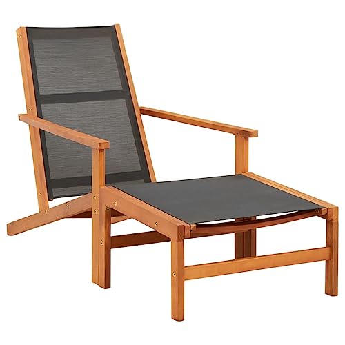 SDWEHO7 Gartenstuhl mit Fußablage, Gemütliche Gartenliege, Outdoor Stuhl für Garten, Pool, Balkon & Terrasse, Gute Witterungsbeständigkeit, 64 x 92 x 83 cm Eukalyptus Massivholz und Textilene SDWEHO7 Gartenstuhl mit Fußablage, Gemütliche Gartenliege, Outdoor Stuhl für Garten, Pool, Balkon & Terrasse, Gute Witterungsbeständigkeit, 64 x 92 x 83 cm Eukalyptus Massivholz und Textilene von SDWEHO7
